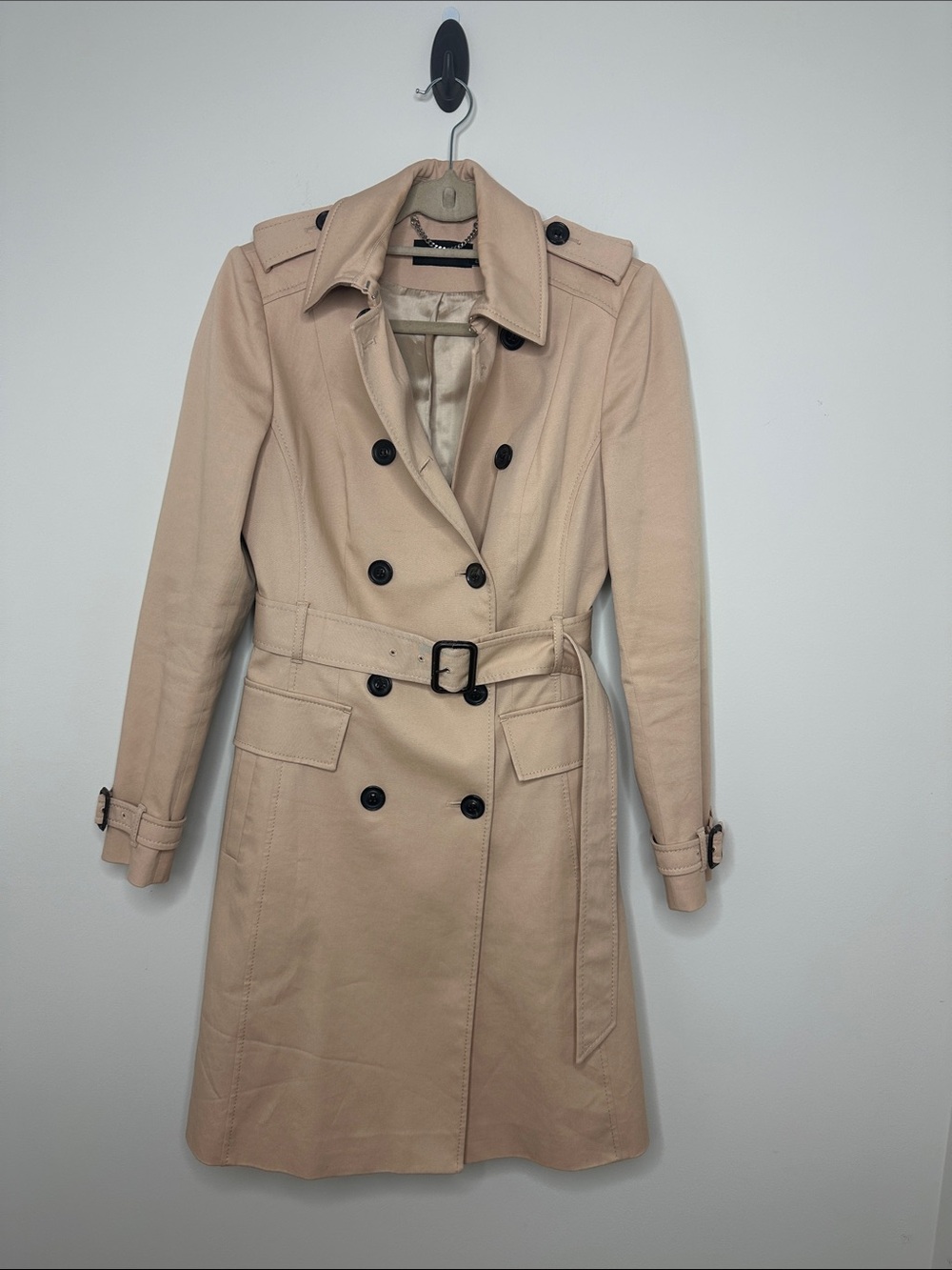 Karen Millen Beige Double Brest Trench Coat with Belt